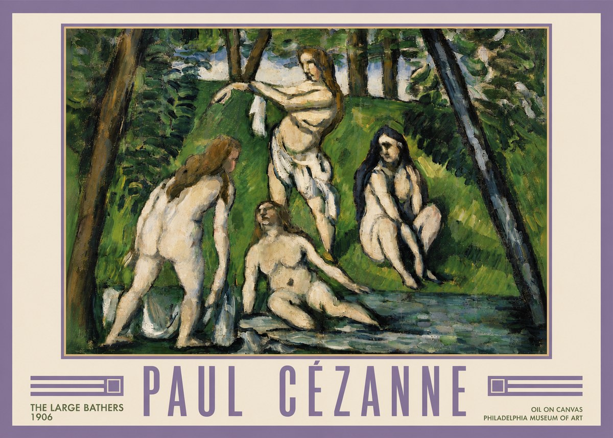Paul Cézanne The Large Bathers IV No6 - Affiche