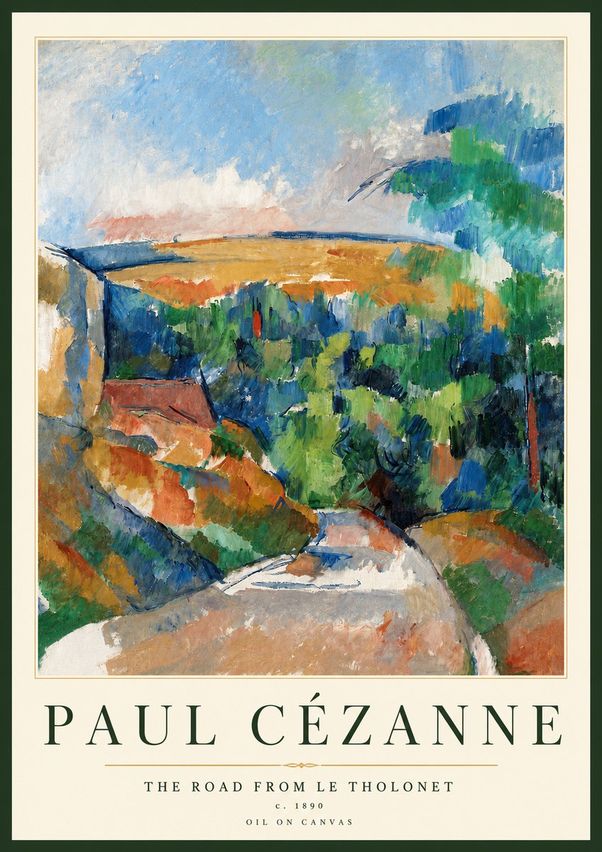 Paul Cézanne The Road from Le Tholonet No3 - Affiche