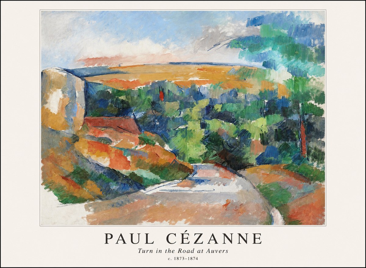 Paul Cézanne The Road from Le Tholonet No4 - Affiche