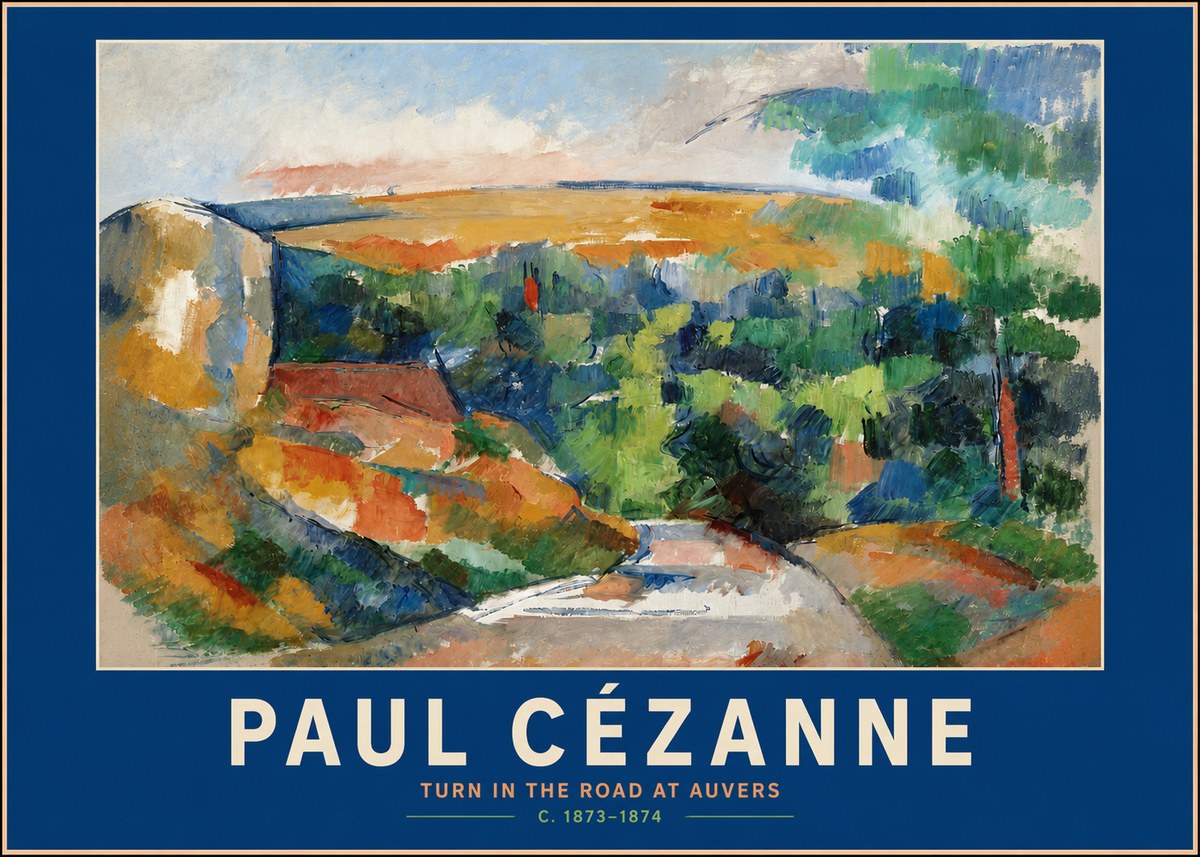 Paul Cézanne The Road from Le Tholonet No5 - Affiche