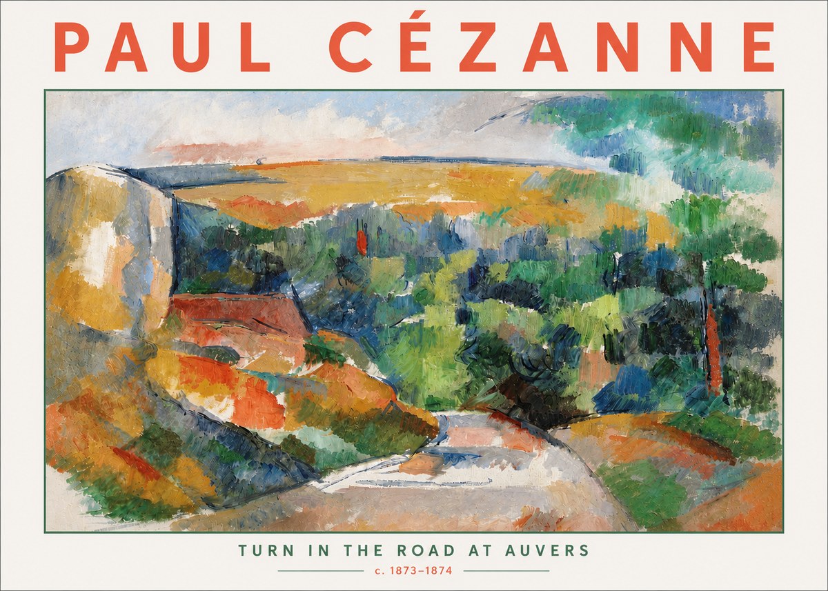 Paul Cézanne The Road from Le Tholonet No6 - Affiche