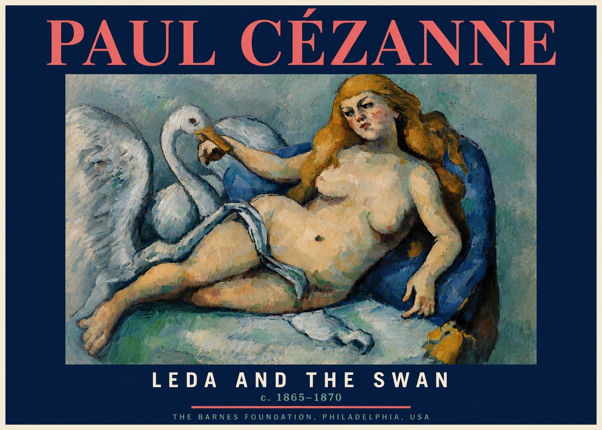 Paul Cézanne Leda and the Swan No4 - Affiche
