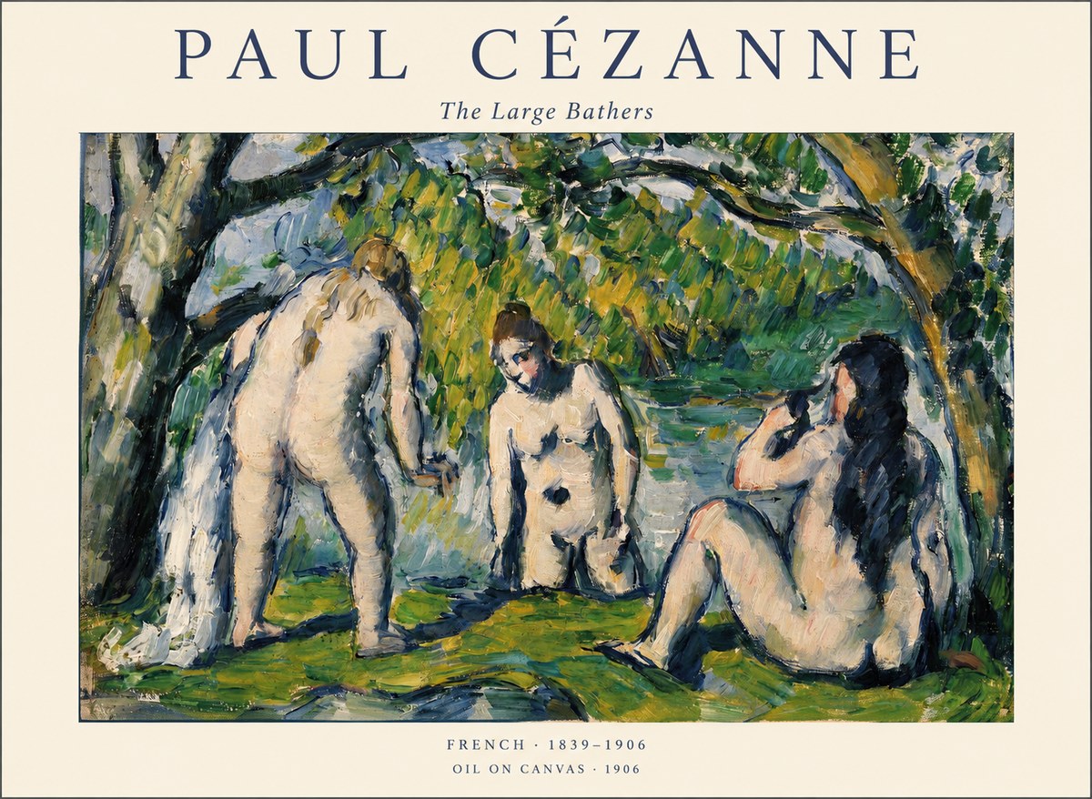 Paul Cézanne The Large Bathers V No1 - Affiche