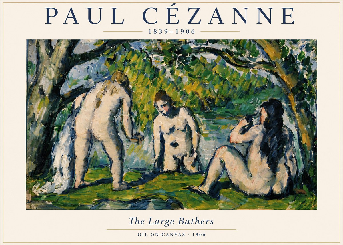 Paul Cézanne The Large Bathers V No3 - Affiche
