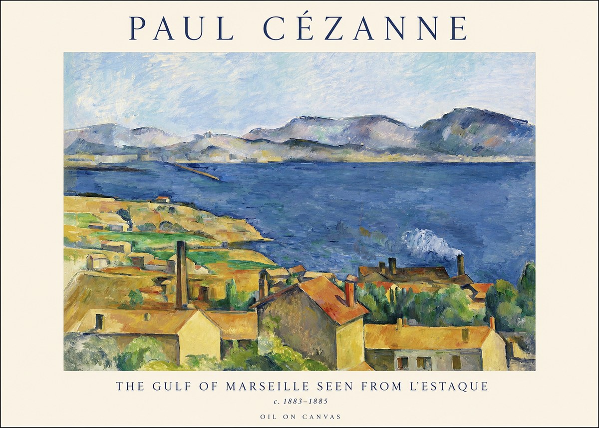 Paul Cézanne The Gulf of Marseille Seen from L'estaque No1 - Affiche