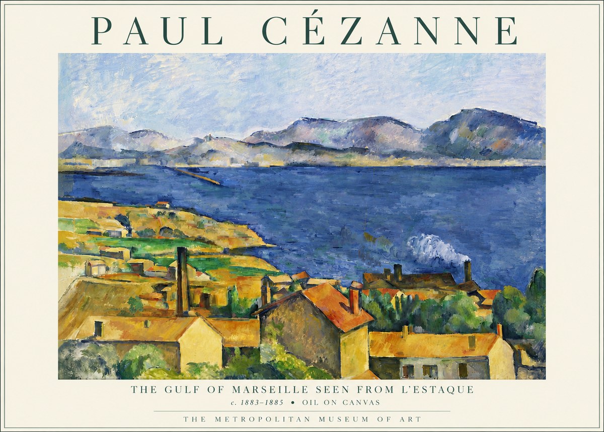 Paul Cézanne The Gulf of Marseille Seen from L'estaque No3 - Affiche