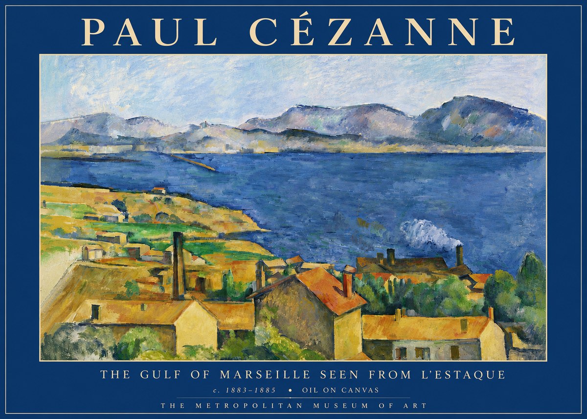 Paul Cézanne The Gulf of Marseille Seen from L'estaque No4 - Affiche