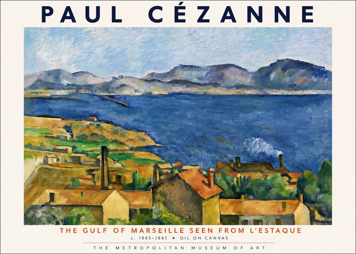 Paul Cézanne The Gulf of Marseille Seen from L'estaque No5 - Affiche