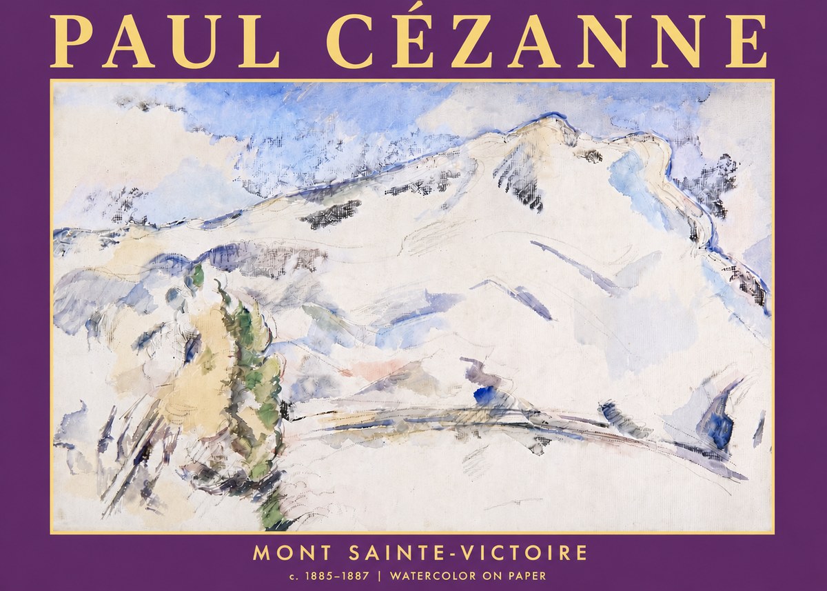 Paul Cézanne Mont Sainte-victoire No5 - Affiche