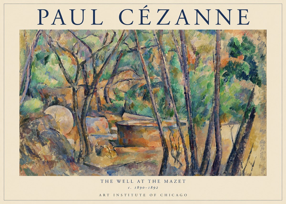 Paul Cézanne The Well at the Mazet No1 - Affiche