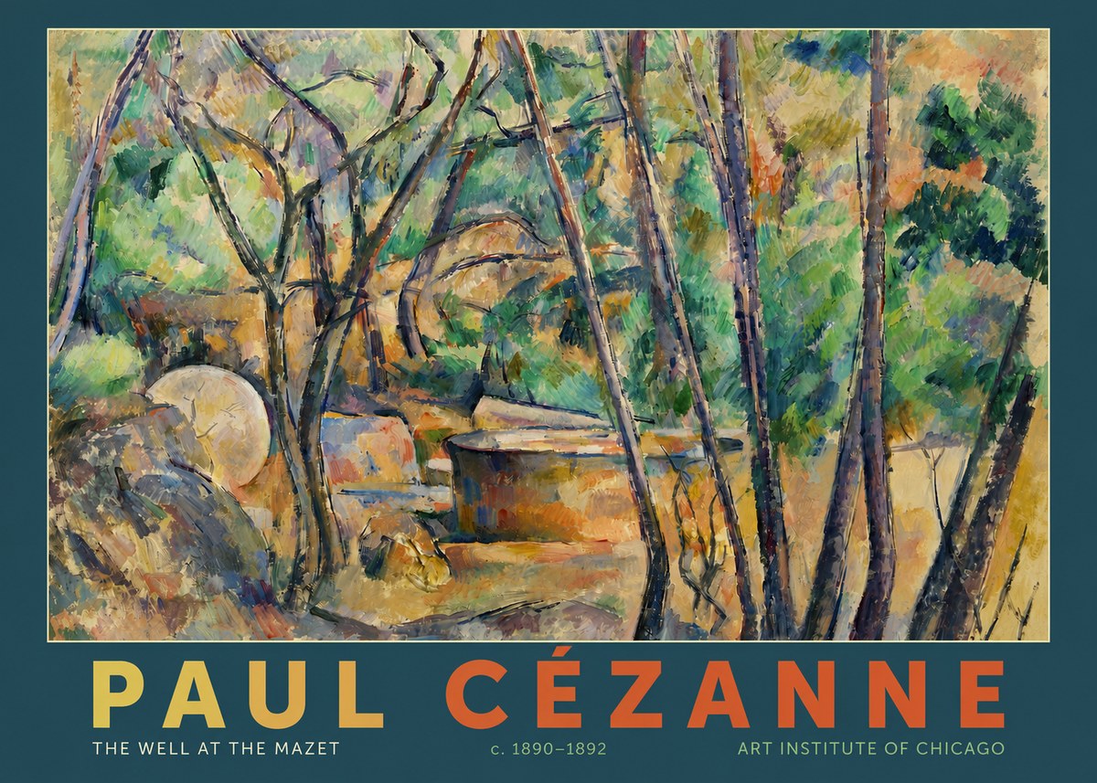 Paul Cézanne The Well at the Mazet No2 - Affiche