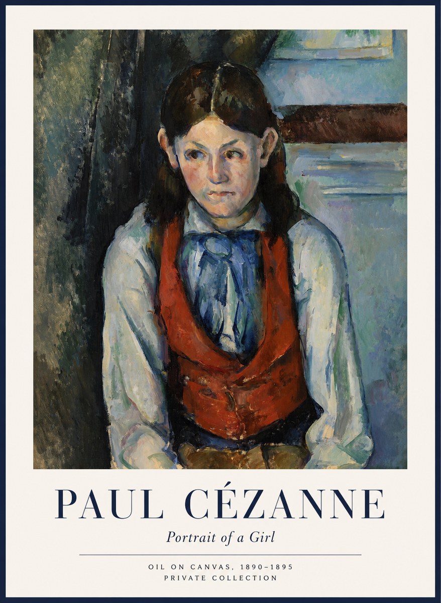 Paul Cézanne Portrait of a Girl No1 - Affiche