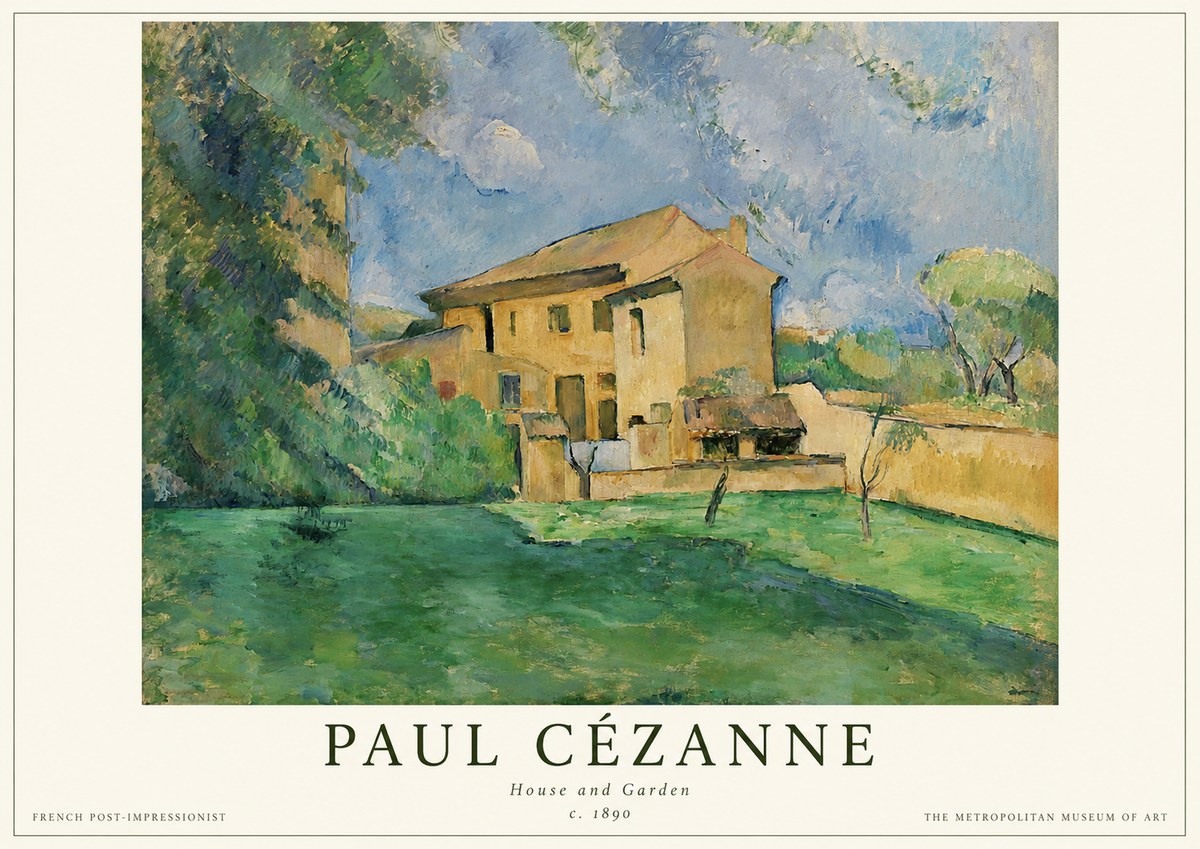 Paul Cézanne House and Garden No1 - Affiche
