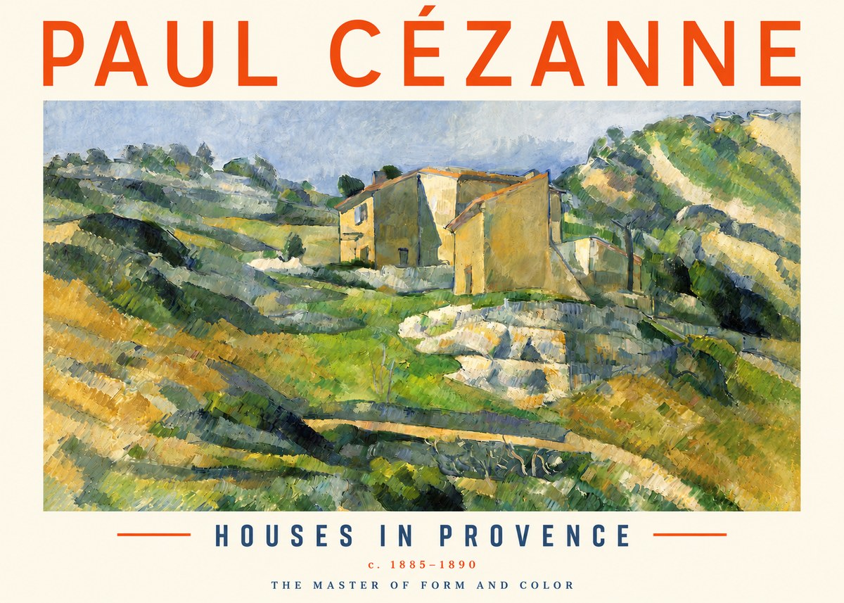Paul Cézanne Houses in Provence No3 - Affiche