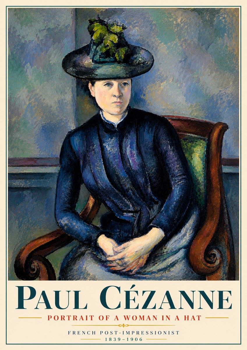 Paul Cézanne Portrait of a Woman II No6 - Affiche