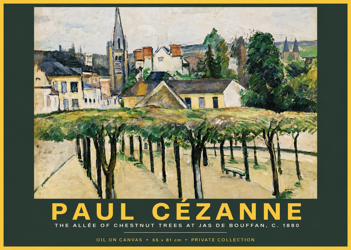 Paul Cézanne The Allée of Chestnut Trees at Jas De Bouffan No5 - Affiche