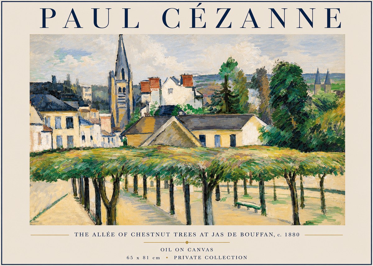 Paul Cézanne The Allée of Chestnut Trees at Jas De Bouffan No6 - Affiche