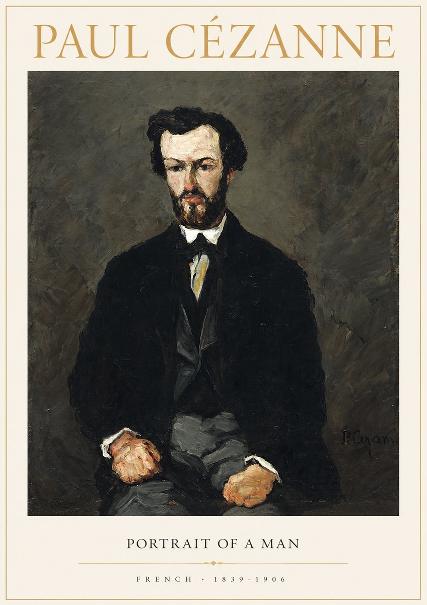 Paul Cézanne Portrait of a Man II No1 - Affiche