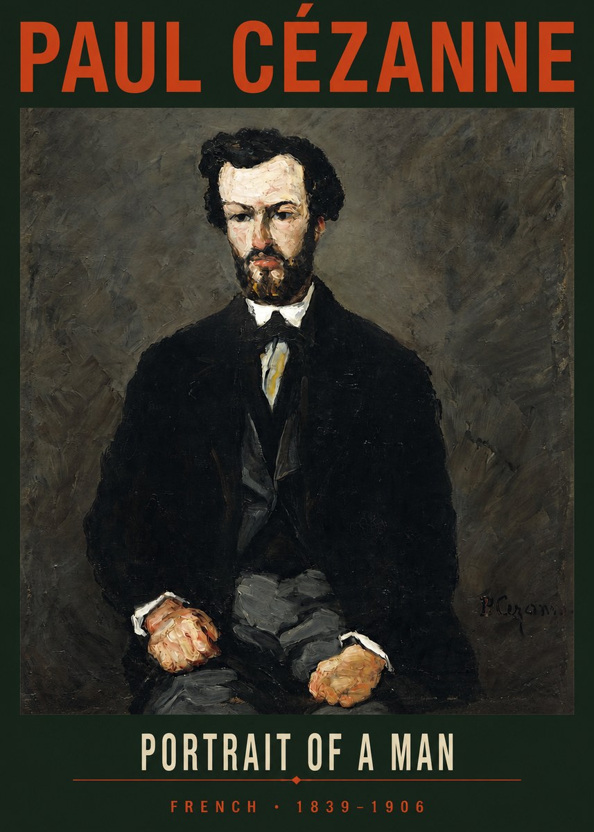 Paul Cézanne Portrait of a Man II No2 - Affiche