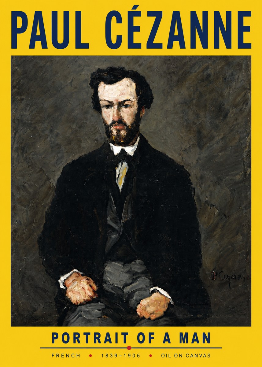 Paul Cézanne Portrait of a Man II No6 - Affiche