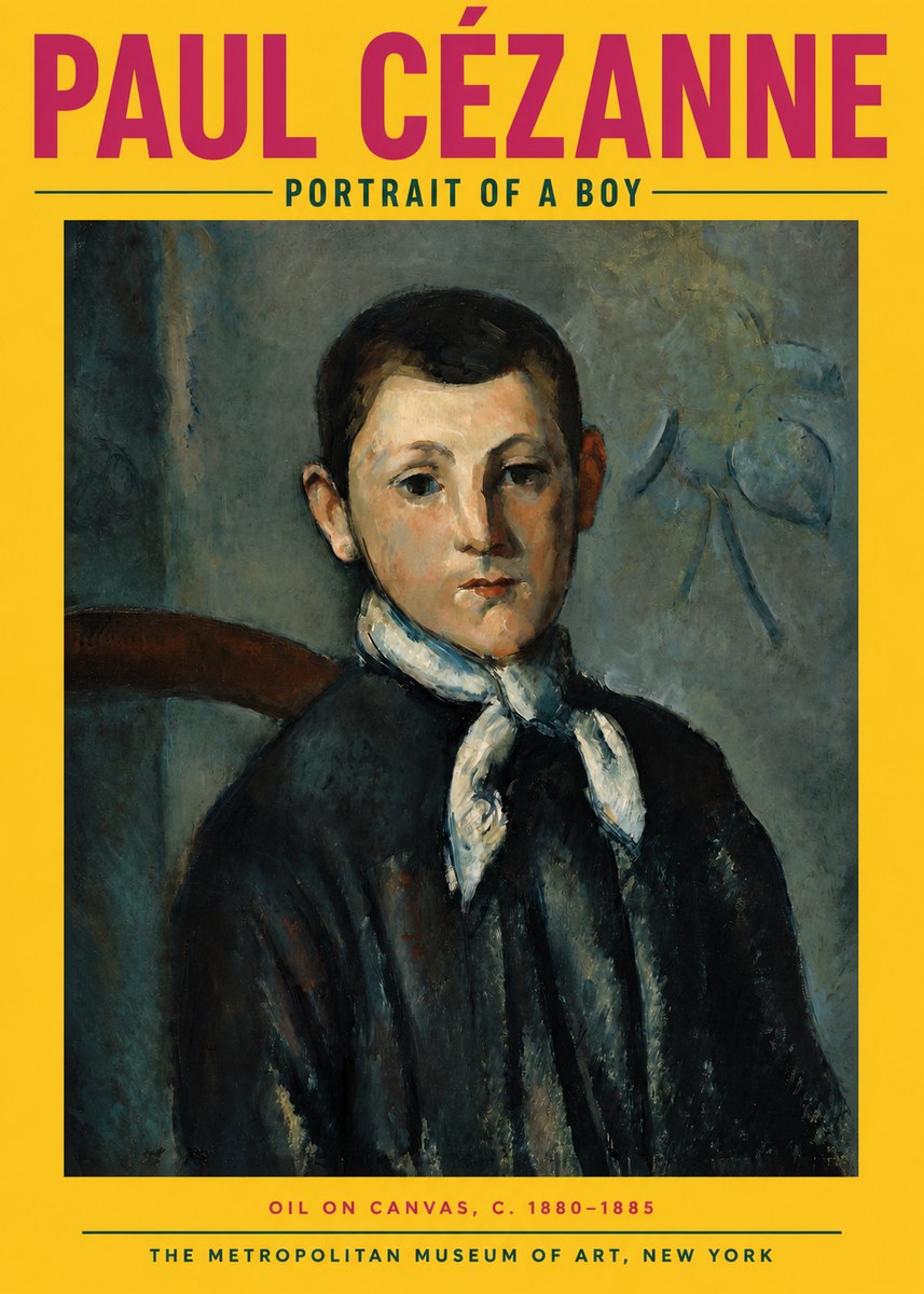 Paul Cézanne Portrait of a Boy No2 - Affiche