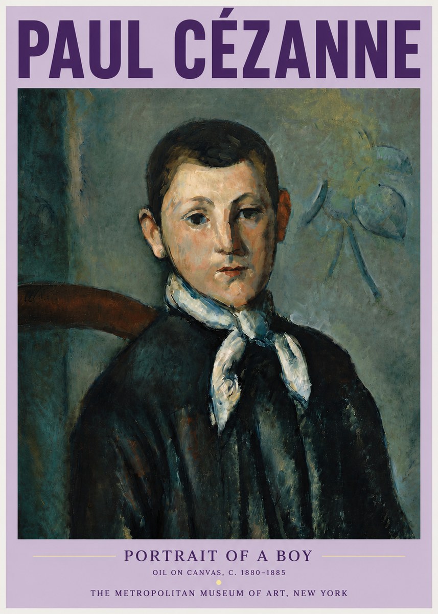 Paul Cézanne Portrait of a Boy No5 - Affiche