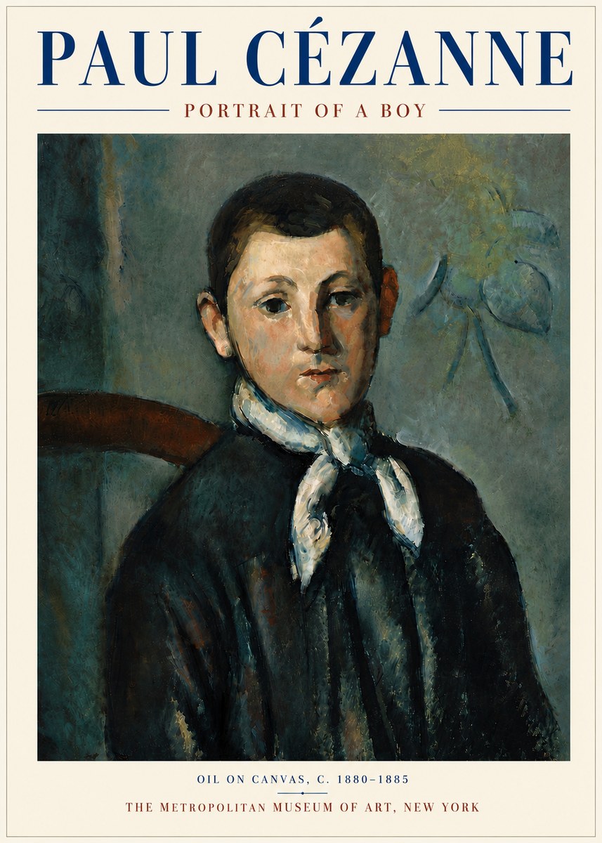 Paul Cézanne Portrait of a Boy No6 - Affiche