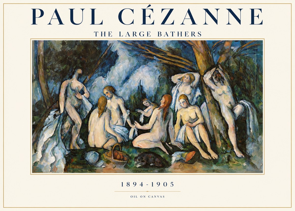 Paul Cézanne The Large Bathers VI No1 - Affiche