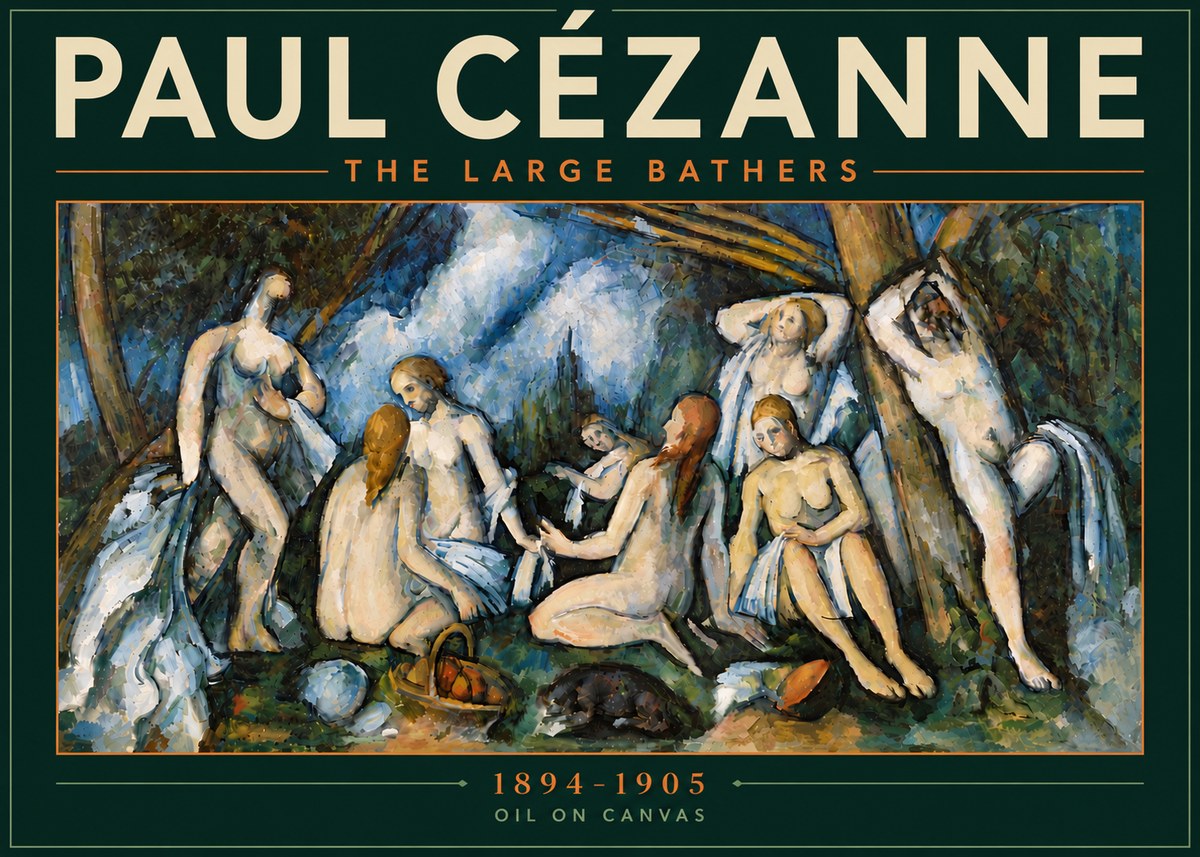 Paul Cézanne The Large Bathers VI No6 - Affiche