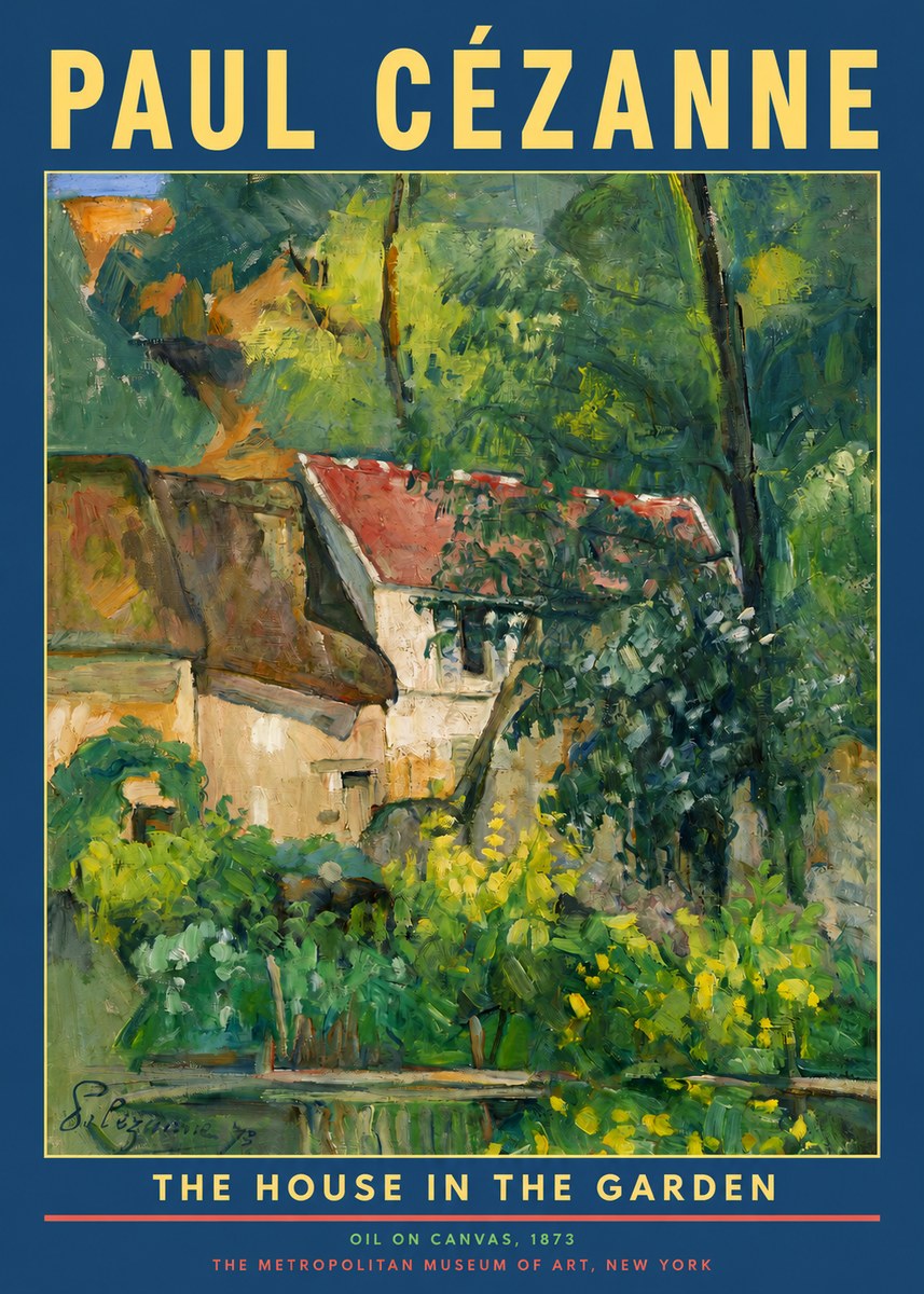Paul Cézanne The House in the Garden No2 - Affiche