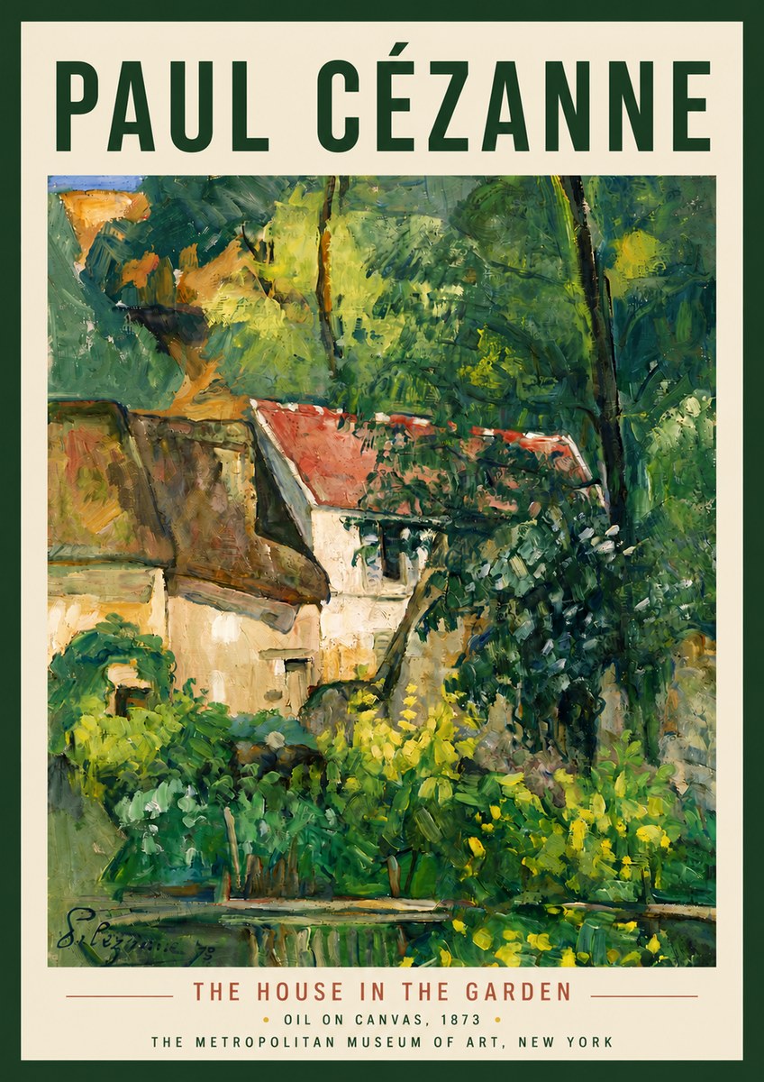 Paul Cézanne The House in the Garden No6 - Affiche