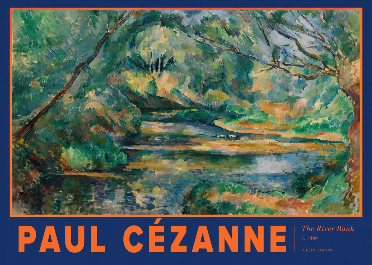 Paul Cézanne The River Bank No2 - Affiche