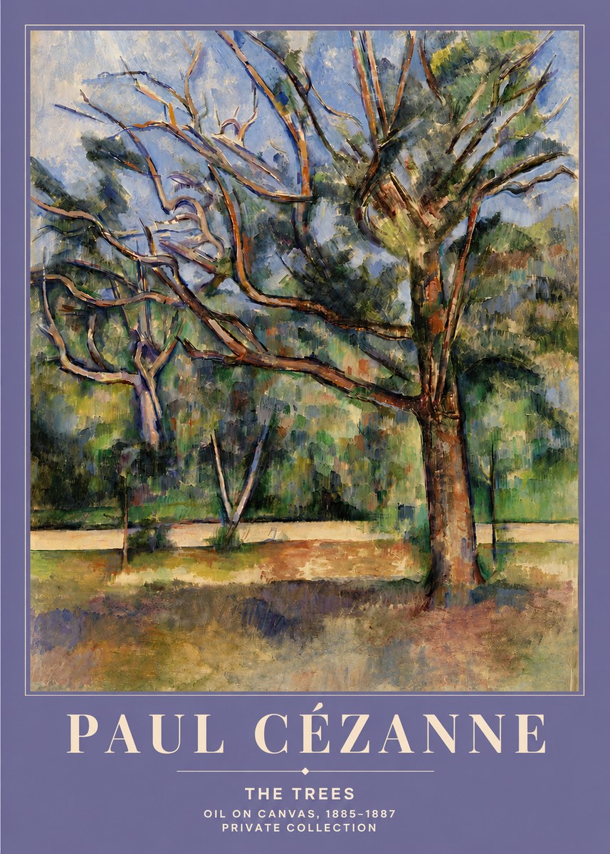 Paul Cézanne The Trees No4 - Affiche