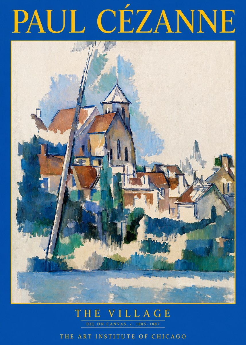 Paul Cézanne The Village II No2 - Affiche