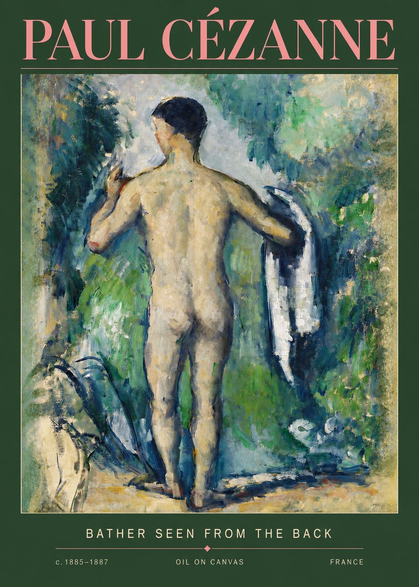 Paul Cézanne Bather Seen from the Back No3 - Affiche