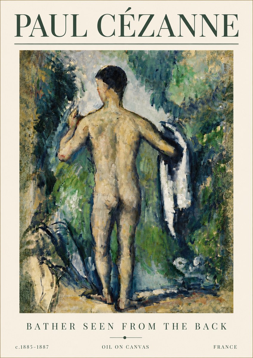 Paul Cézanne Bather Seen from the Back No6 - Affiche