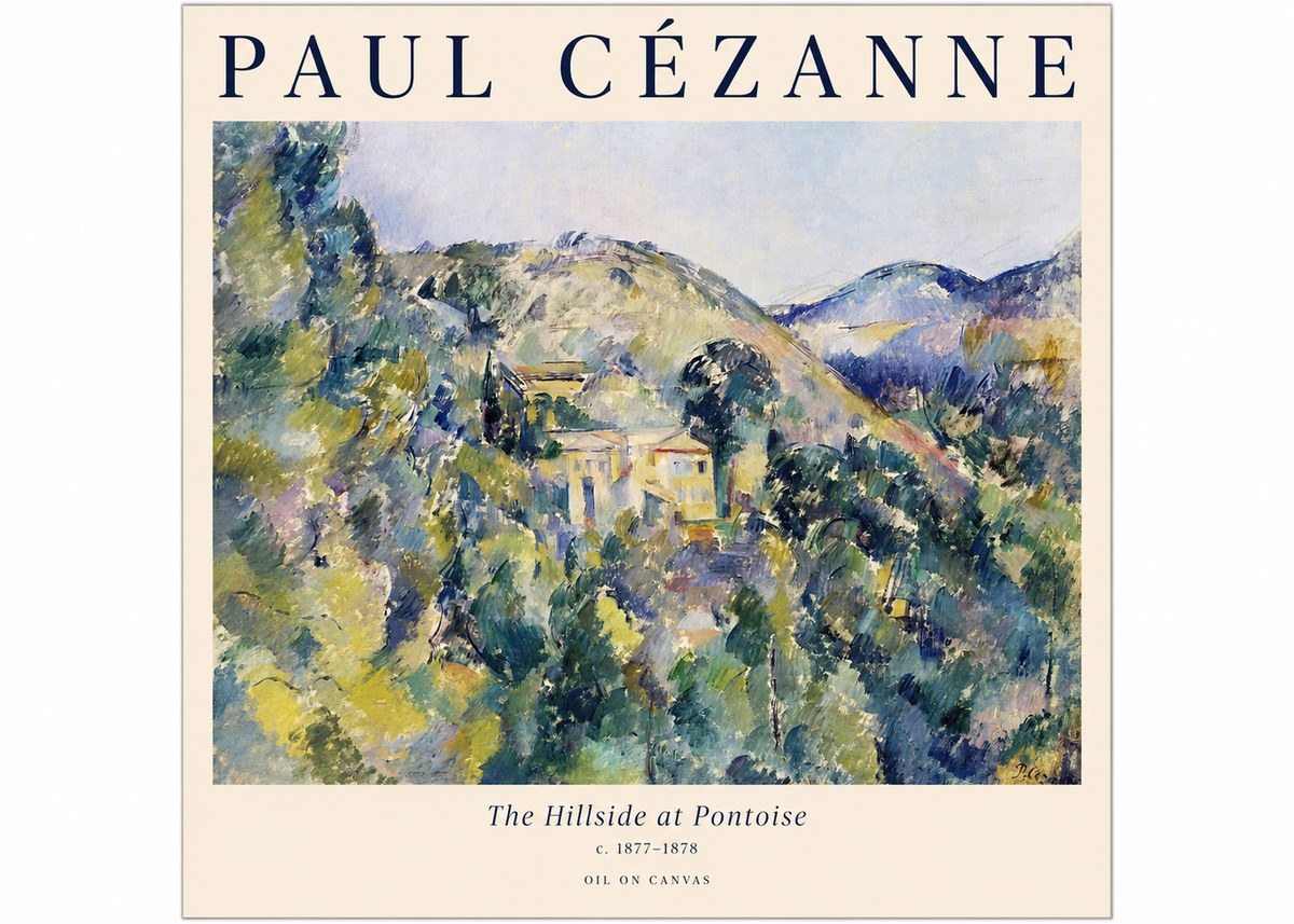 Paul Cézanne The Hillside at Pontoise No1 - Affiche