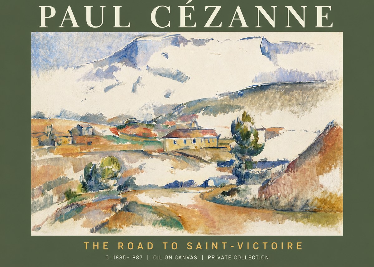 Paul Cézanne The Road to Saint-victoire No2 - Affiche