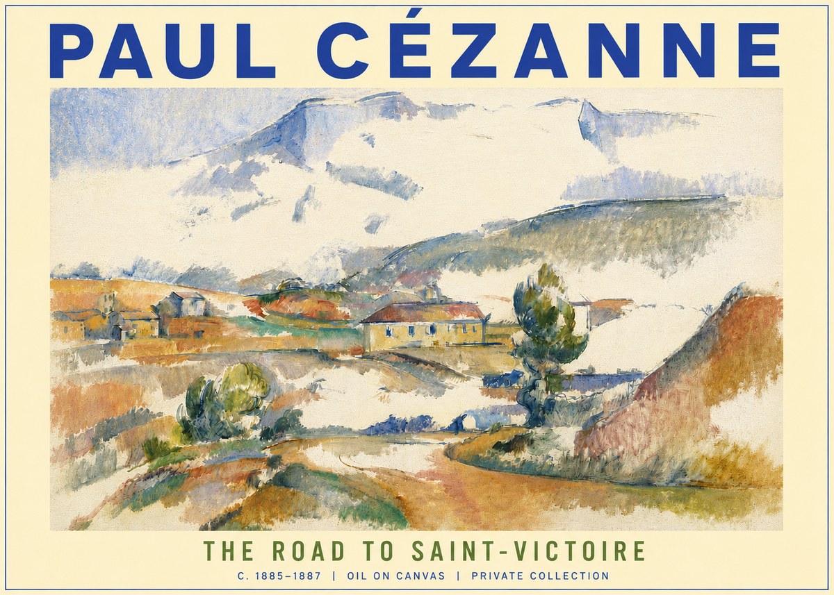 Paul Cézanne The Road to Saint-victoire No3 - Affiche