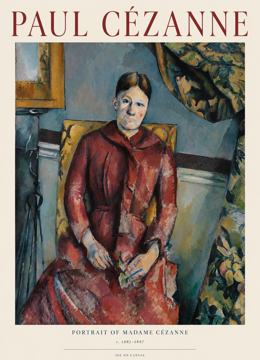 Paul Cézanne Portrait of Madame Cézanne II No1 - Affiche