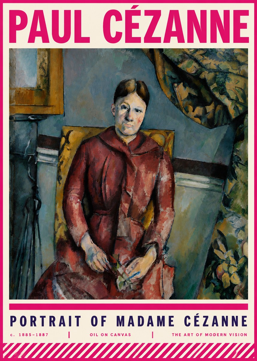 Paul Cézanne Portrait of Madame Cézanne II No4 - Affiche