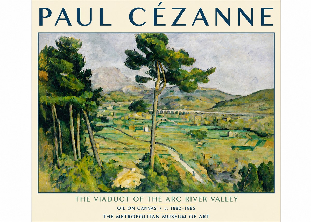 Paul Cézanne The Viaduct of the Arc River Valley No5 - Affiche