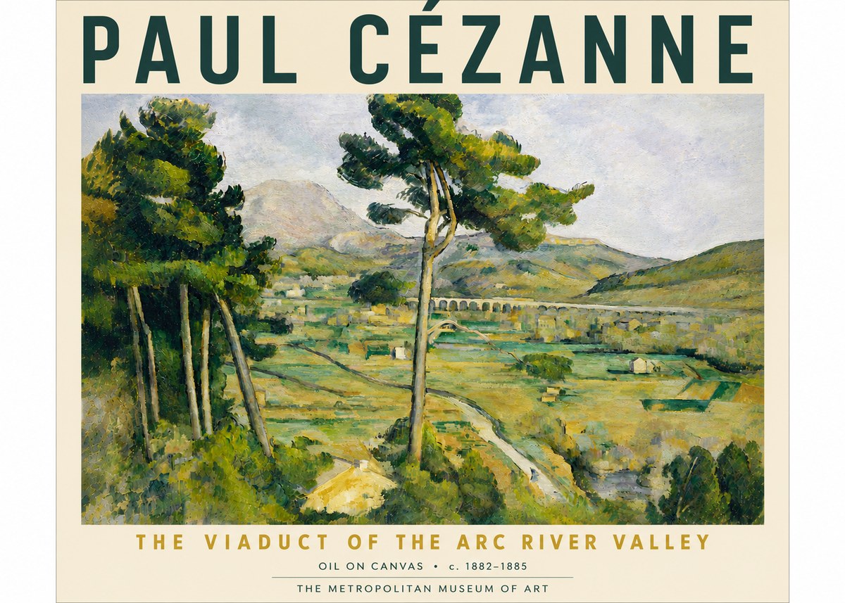 Paul Cézanne The Viaduct of the Arc River Valley No6 - Affiche