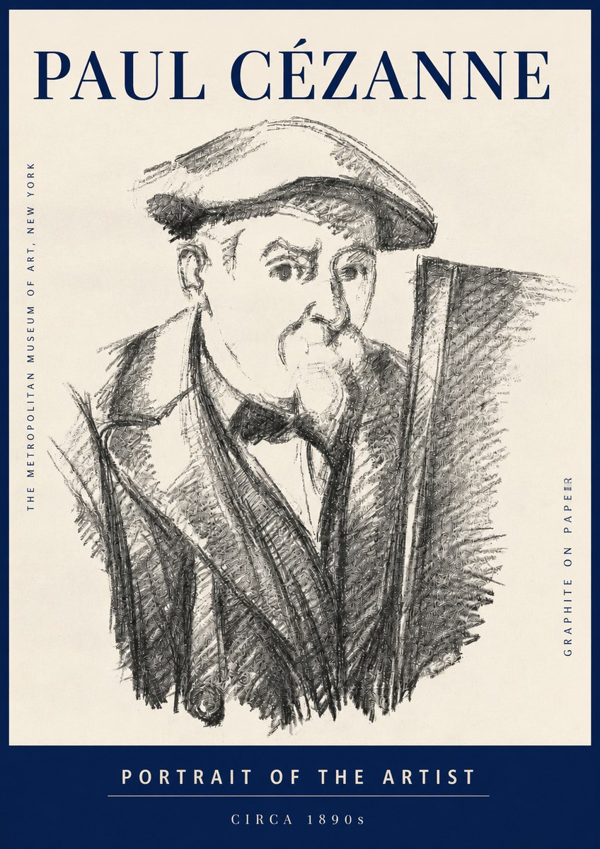 Paul Cézanne Portrait of the Artist III No3 - Affiche