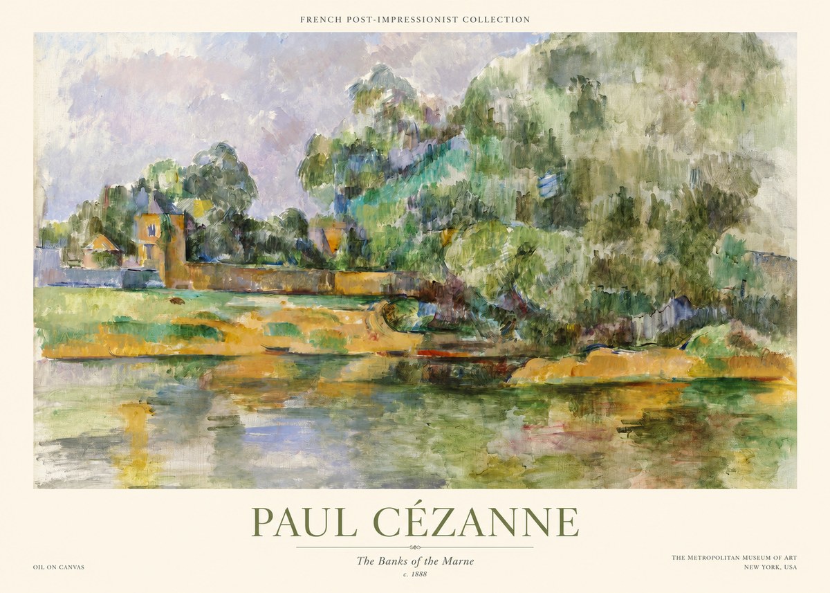 Paul Cézanne The Banks of the Marne No1 - Affiche