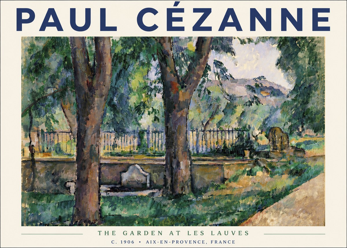 Paul Cézanne The Garden at Les Lauves No5 - Affiche