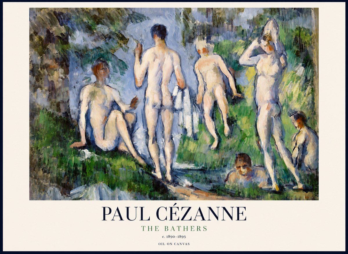 Paul Cézanne The Bathers No1 - Affiche