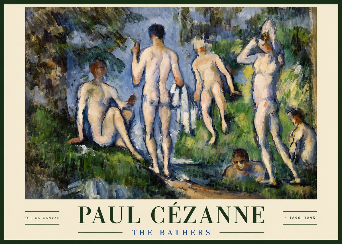 Paul Cézanne The Bathers No3 - Affiche