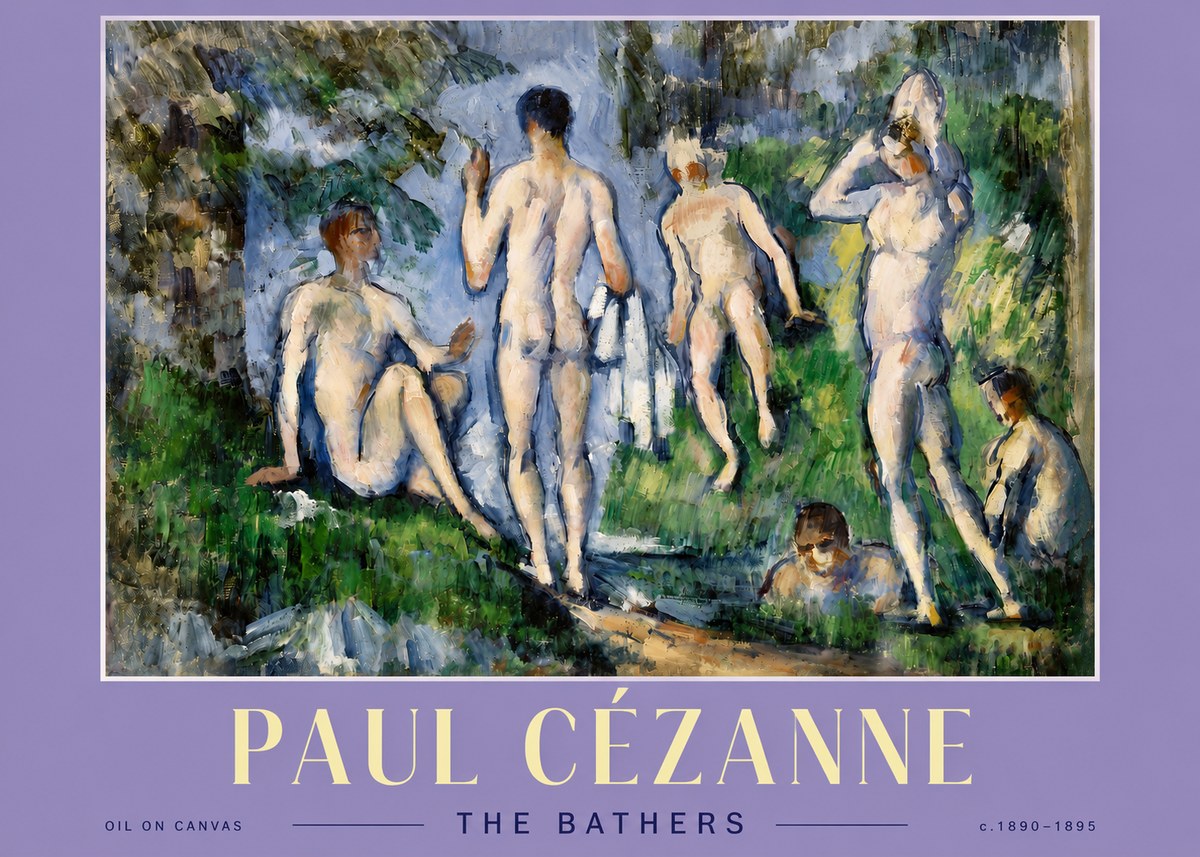 Paul Cézanne The Bathers No4 - Affiche