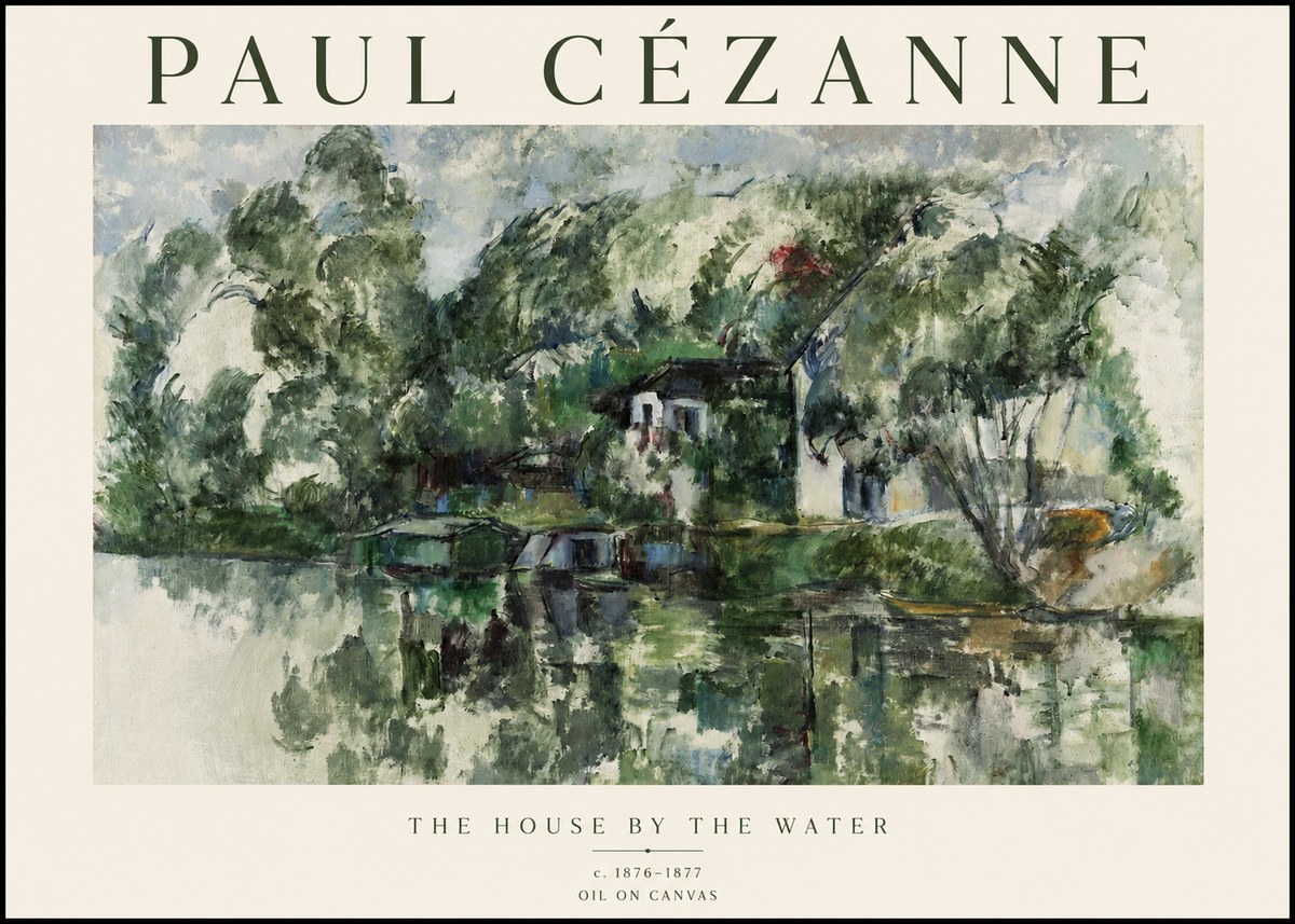 Paul Cézanne The House by the Water No1 - Affiche
